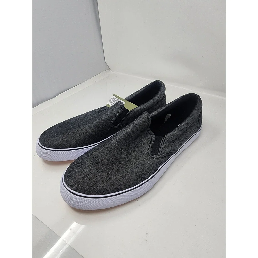 Goodfellow & Co Mens Phillip Slip On Shoes Gray Cotton Blend Casual Size 13
